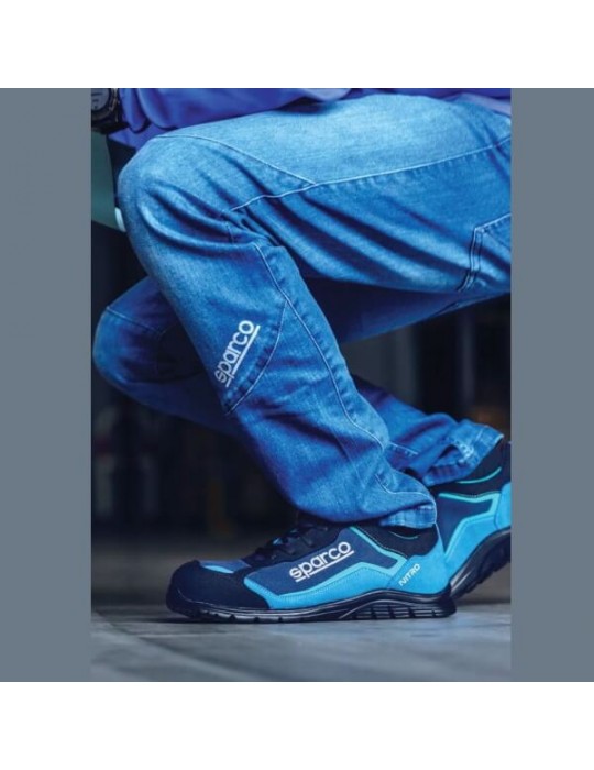 Zapatillas Seguridad SPARCO NITRO - Azul y Negro T36-48