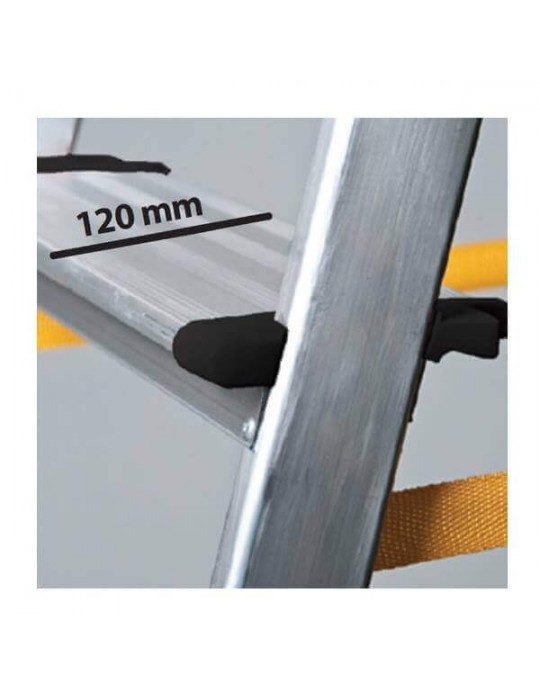Escalera 100% Aluminio SÚPER 3 Peldaños ancho peldaño