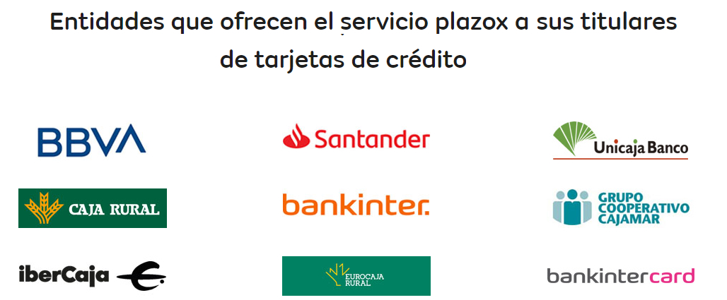 Entidades bancarias servicio Plazox